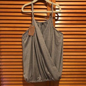 NWT Gray Criss Cross front Cami/Tanktop